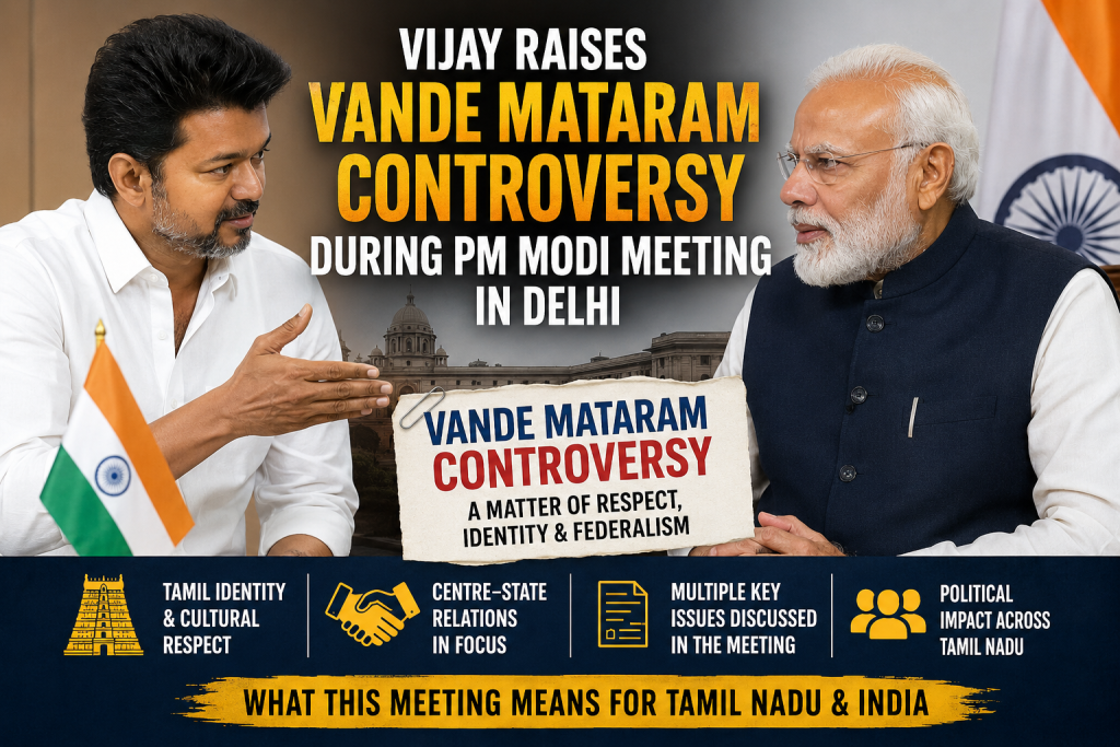 Vijay Vande Mataram Controversy during PM Modi Delhi meeting