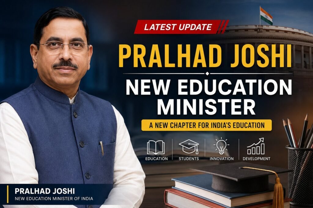 Pralhad Joshi Takes Charge as India’s New Education Minister: What It Means for Students and the Future of Education