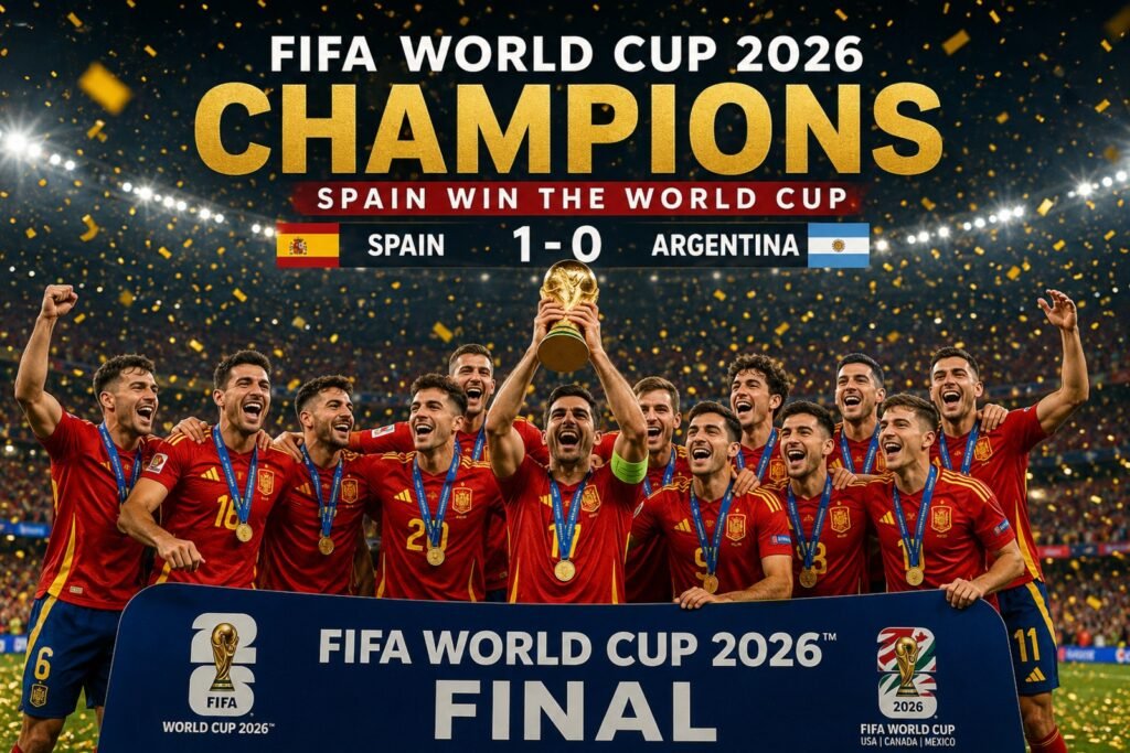FIFA World Cup 2026 Final: Spain Defeat Argentina 1-0 to Lift Their Second World Cup Trophy